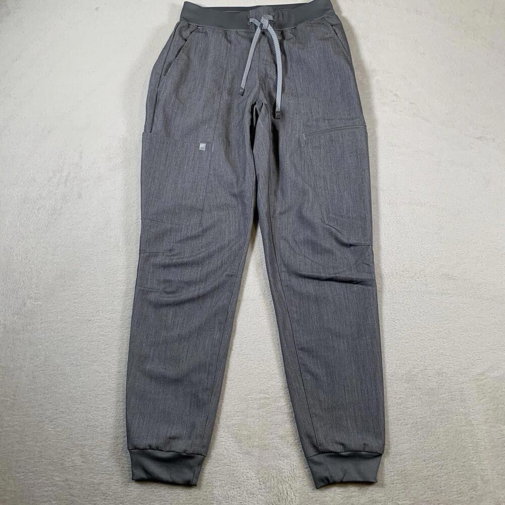Fabletics Scrub Pants Womens XS Gray High-Rise On-Call Jogger Drawstring‎ EUC